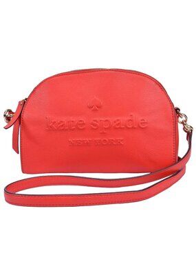 KATE SPADE Red Leather Larchmont Avenue Tori Crossbody Bag